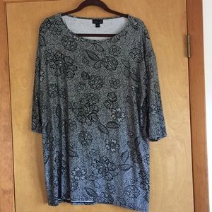 J Jill Wearever Black Tunic XL